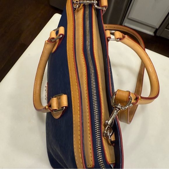 Dooney & Bourke Saffiano Leather Cross-body Satchel Bag Navy Blue NWOT - Picture 15 of 16